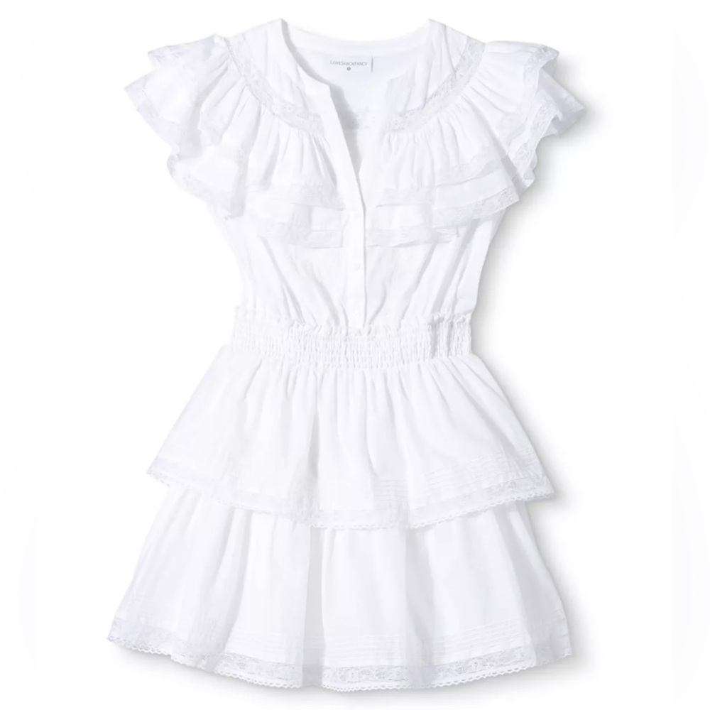 LOVESHACKFANCY TARGET CLASSIC DOUBLE RUFFLE DRESS - Picture 4 of 10